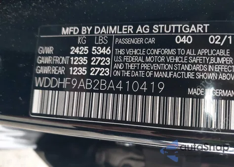 2011 Mercedes-Benz E 550 4Matic from USA, damaged, VIN WDDHF9AB2BA410419